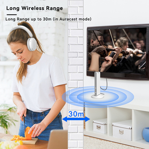 <span class=keywords><strong>Casque</strong></span> TV sans fil compatible <span class=keywords><strong>avec</strong></span> la technologie LE Audio Auracast <span class=keywords><strong>Casque</strong></span> confortable <span class=keywords><strong>avec</strong></span> <span class=keywords><strong>station</strong></span> de charge et émetteur - Product Image 3