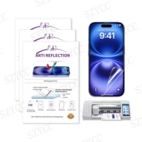 Hoja de película de hidrogel antirreflectante AR de tamaño personalizado Universal para máquina de plotter de corte inteligente, película protectora de pantalla TPU AR