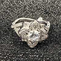 Bijoux fins de luxe Vintage étoile 925 argent 4 trèfle à quatre feuilles VVS Moissanite bague en grappe pour les femmes fiançailles