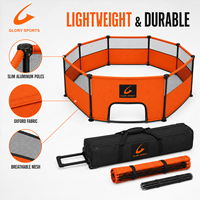 Terrain de jeu pliable de 4,5 m pour Gaga Ball avec structure en acier fin – Idéal pour les activités d'équipe des enfants