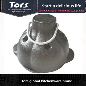 Tolstoy RS-259 Xingtai Poêle de cuisson en fonte épaissie non revêtue pour barbecue, idéale pour l'ail, les mandarines et les châtaignes - Braiser d'extérieur - Product Image 2