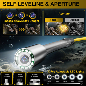 <span class=keywords><strong>Caméra</strong></span> d'inspection de <span class=keywords><strong>canalisation</strong></span> 512Hz à nivellement automatique, vidéo 1080P, DVR 32 Go, <span class=keywords><strong>pour</strong></span> plomberie, canalisations et égouts - Product Image 3