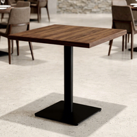 Pied de table en fer industriel, pieds de table ronds avec support croisé pour restaurant, café, base de piétement métallique sur mesure
