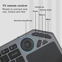 Keyboard Nirkabel dengan Touchpad OEM Bluetooth 5.0 Keyboard Mini Isi Ulang untuk Smart TV Android TV Box HTPC Media Player
