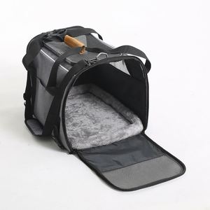 Bolsa de Transporte Transpirable para Mascotas, Jaula Portátil para Perros con Laterales Suaves, Bolsa Oxford Antiarañazos con Colchoneta Cómoda - Product Image 4