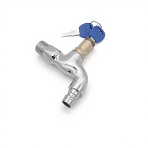 <span class=keywords><strong>Robinet</strong></span> d'eau en alliage au design moderne et épuré avec serrure et <span class=keywords><strong>clé</strong></span> <span class=keywords><strong>pour</strong></span> machine à laver extérieure antivol - Product Image 3