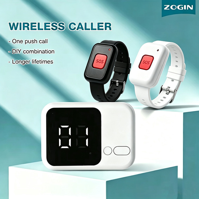 Popular Product Wireless Pager Emergency Call Watch Button Home Emergency Wireless Calling System Pager