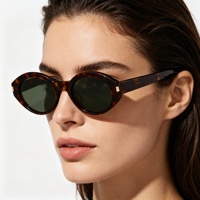 Lunettes de soleil polarisées en acétate avec logo personnalisé, lunettes de soleil de luxe rétro pour hommes, lunettes de soleil œil-de-chat en écaille de tortue UV400 pour femmes