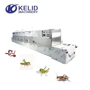 Microwave Conveyor Belt Insect Grasshopper Larvae Drying Machine Oven