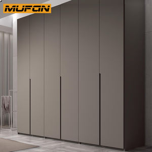 Système de porte de garde-robe de couleur unie personnalisé Armoires de placard moderne Mobilier de chambre à coucher Armoire personnalisée conçue - Product Image 2