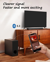 Barre de son Dolby Atmos avec caisson de basses sans fil, système home cinéma 280W pour TV, 2.1 canaux