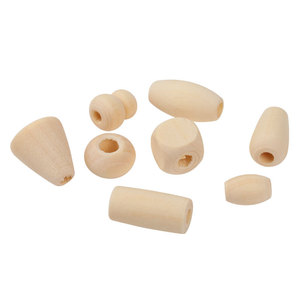 Cuentas de madera de haya natural, formas mixtas, pulidas, para la fabricación de joyas, accesorios de bricolaje, varios tamaños, venta al por mayor, en stock. - Product Image 5