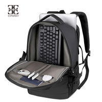Sac à dos pour homme, tendance, polyvalent, multifonctionnel, grande capacité, logo personnalisable, imperméable, résistant à l'usure, extensible, décontracté, professionnel