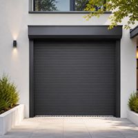 Volets roulants modernes en alliage d'aluminium noir isolés électriques de sécurité pour villa