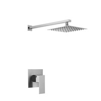 Pommeau de douche pluie, placage argent, polissage, salle de bain, plafond, 11002