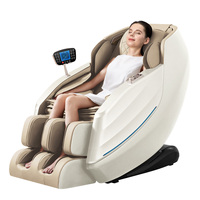 Sillón de Masaje con Compresión Caliente 8D, Gravedad Cero, Spa, 60W, Inteligente, Tuya, Eléctrico, Masaje Corporal Completo con Función de Calefacción, Cuero PU