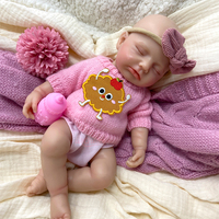 12 Zoll Vollsilikon Reborn Baby Puppe Lebensechte Realistische Neugeborenen-Puppe Weiche Silikon-Haptik Feine Details Handgefertigte Reborn-Puppe