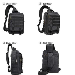 Meilleur créateur de mode hommes <span class=keywords><strong>edc</strong></span> avant bandoulière cordura poitrine sac à bandoulière pour hommes moto avec sangle - Product Image 2
