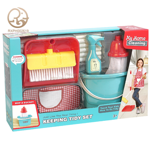Ménage balai pelle à poussière semblant jouer préscolaire ménage nettoyage <span class=keywords><strong>jouet</strong></span> ensemble pour enfants avec robot de balayage - Product Image 1