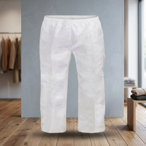 Nouveauté, pantalon de travail unisexe blanc personnalisé, antistatique, certifié Oeko-Tex, durable, TC 80/20 polyester coton, en stock - Product Image 2