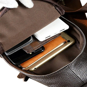 กระเป๋าคนส่งเอกสารหนัง Ox ของผู้ชาย,กระเป๋าสะพายไหล่ทรงคนส่งเอกสารตัวเอียงกระเป๋าคาดอกกระเป๋าเดินทางสันทนาการ - Product Image 5