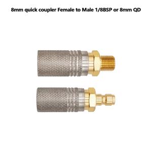 Adaptador de Conexión Rápida de Latón de 8mm, Macho y Hembra, para Carga de Aire, Desconexión Rápida, 1/8BSPP(G1/8), Plateado+Dorado, Zimakyfa OEM - Product Image 2