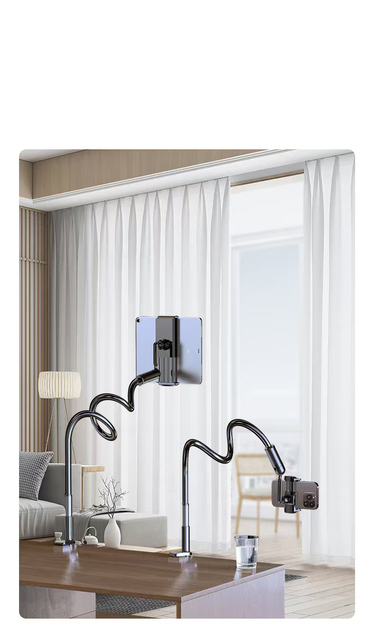 Adjustable 360 Degree Mount Clip Bracket Stand Flexible Arm with Waterproof Feature Compatible for All Phones-for Desk Bed Use