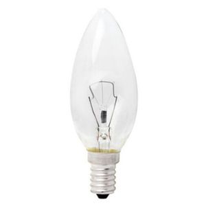 Lámpara de vela clara de 25W E14 230V reforzada, ideal para decoración y ambientación en hogares y eventos. - Product Image 1