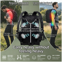 Sac à dos tactique multifonctionnel de grande capacité pour la randonnée en plein air, 36-56L, polyester, fermeture éclair, Oxford, robuste, durable