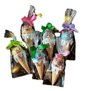 <span class=keywords><strong>Galletas</strong></span> de Halloween con diseño de <span class=keywords><strong>monstruo</strong></span> de dibujos animados, con forma de helado y flor, dulces, envasadas a granel - Product Image 5