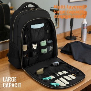 Kit d'outils de coiffure, sac à bandoulière à fermeture éclair, grande capacité, élégant, portable, résistant à l'eau, sac de transport de haute qualité - Product Image 3
