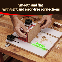 Gabarit de jonction pour table de défonceuse, 3 clés d'indexation interchangeables en laiton, Plateforme en mélamine à faible friction, Gabarit de menuiserie pour défonceuse