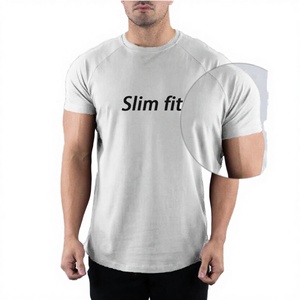 High Quality Anti-sweat Cotton Casual Blank Sports Shirt <b>Men's</b> Gym T-shirt for Running Regular Fit Breathable Eco-Friendly - Product Image 3