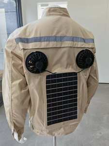 Gilet de travail rafraîchissant léger et performant à énergie photovoltaïque avec bande lumineuse pour la sécurité et le refroidissement des travaux en extérieur - Product Image 4