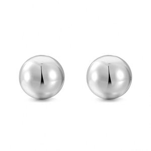 Pendientes de Plata de Ley 925 con Baño de Rodio y Superficie Pulida, Diseño Circular con Cuentas, para Mujer, Uso Diario, Marca Dylam Dainty Unique - Product Image 1