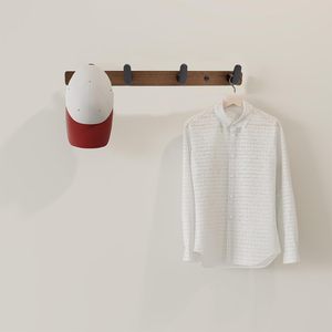 Porte-manteau mural en aluminium en forme de L, style crème, sans perçage, pour entrée/hall - Product Image 3