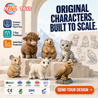 HLL Custom OEM ODM Ensemble de figurines d'animaux de montagne, style dessin animé et anime, pour décoration d'étagère, avec finition peinte détaillée
