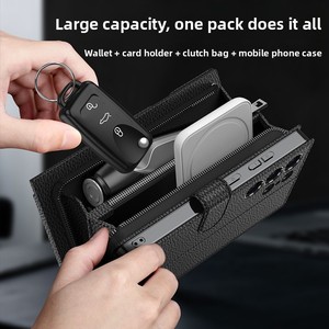 Étui portefeuille grande capacité pour téléphone, porte-cartes de visite, pochette à main, étui de téléphone avec cordon, compatible S25Ultra/S24U/S23U - Product Image 4