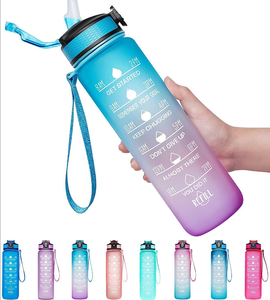 Vaso de sublimación a prueba de fugas, botella de agua potable sin <span class=keywords><strong>BPA</strong></span> con marcador de tiempo y pajita para garantizar que bebas agua - Product Image 6