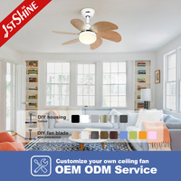 Ventilador de Techo con Luz 1stshine, Aspas de MDF, Decoración para el Hogar, Excelente Vendedor, Directo de Fábrica, Diseño Moderno Profesional, Motor DC