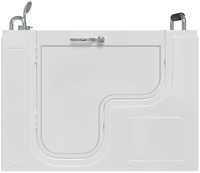 Baignoire d'angle autoportante en acrylique avec porte à ouverture extérieure pour personnes âgées, vente chaude