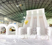 Toboggan aquatique gonflable avec piscine pour enfants, château gonflable combiné, parc aquatique, jeux d'eau d'été en plein air