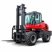 Chariot élévateur tout-terrain diesel 4 tonnes, capacité de charge nominale de 4000 kg, chariot élévateur articulé 4x4 avec une grande capacité de franchissement pour les conditions difficiles