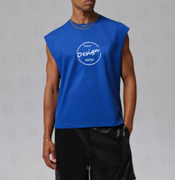 Camiseta sin Mangas Personalizada con Serigrafía, 95% Algodón, 5% Elastano, al por Mayor, para Gimnasio, Deportiva, Ajustada, para Entrenamiento