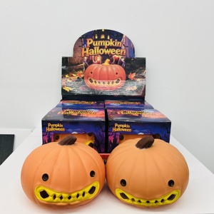 Balle anti-stress géante citrouille monstre USA Warehouse, taille jumbo, rebond lent, 20 cm, Squishies citrouille géante d'horreur pour Halloween - Product Image 2