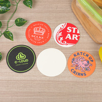 Dessous de verre imprimé personnalisé, papier absorbant pour bar à boissons, tapis en carton pour bière, vin et café, idéal pour les cadeaux