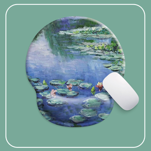 Tapis de souris de haute qualité avec design peinture à l'huile, tapis de souris anti-tendinite, repose-poignet, tapis de clavier, tapis de souris antidérapant - Product Image 1