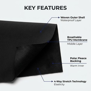 Vente en gros de tissu respirant double face personnalisé, tissu collé, coupe-vent, doublure en polaire, imperméable, pour homme et femme, vêtements décontractés d'hiver - Product Image 5