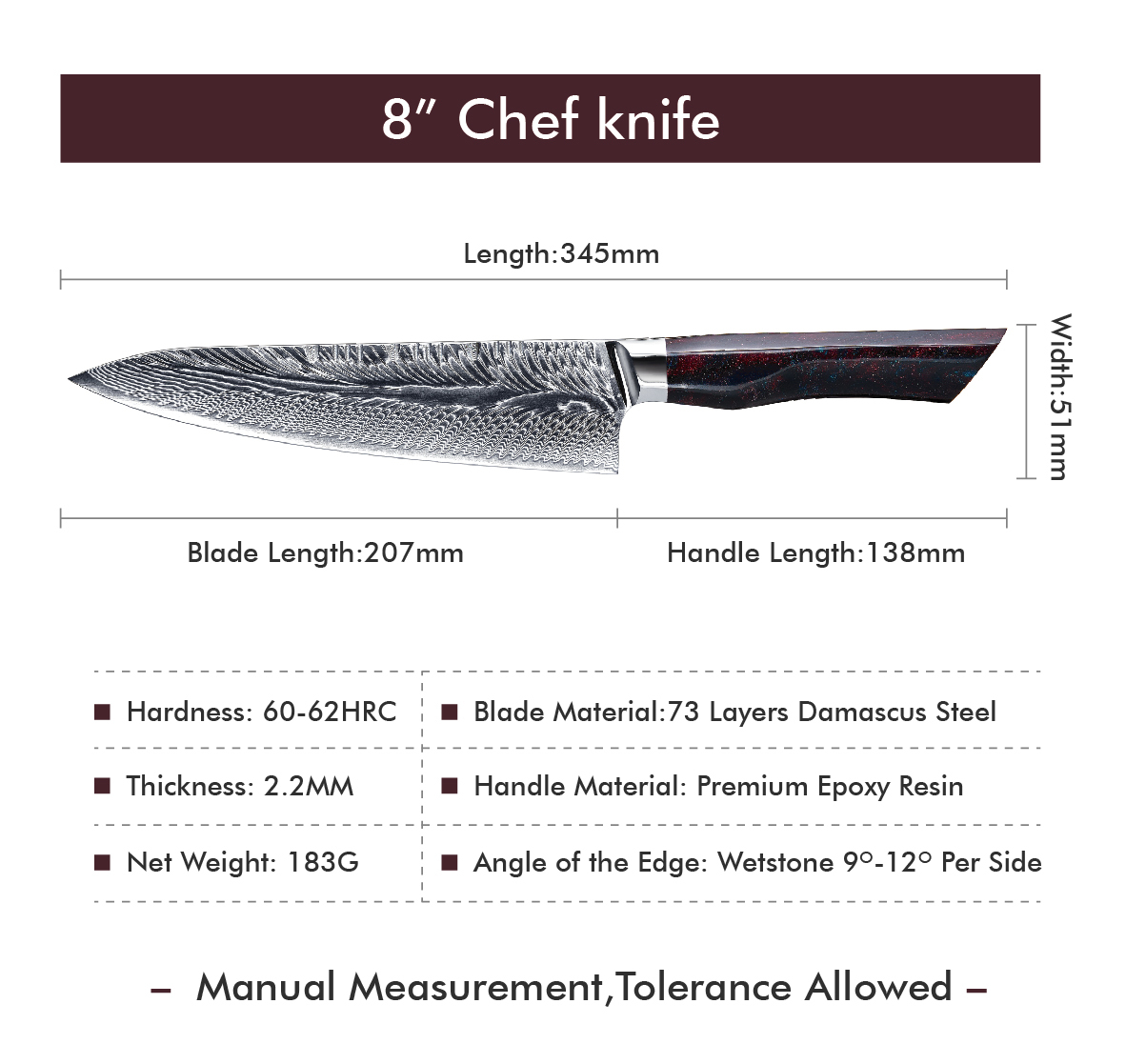 brown chef knife
