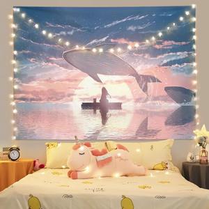 Tapiz de Pared con Pintura al Óleo de Paisajes Curativos, Estilo Ins, para Decoración de Dormitorios y Habitaciones, Tapiz Grande para Colgar en la Pared junto a la Cama - Product Image 1